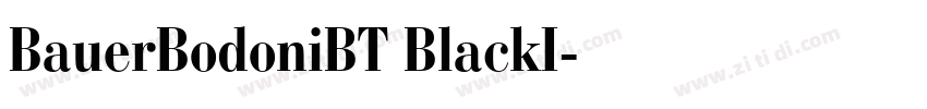 BauerBodoniBT BlackI字体转换